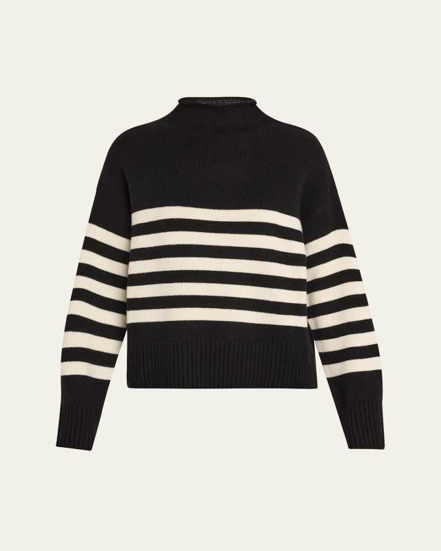 The Lucca Striped Turtleneck Sweat